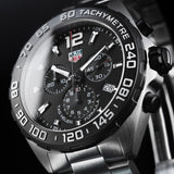 Tag Heuer Formula 1 Quartz Chronograph Black Dial Silver Steel Strap Watch for Men - CAZ1010.BA0842