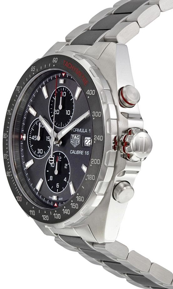 Tag Heuer Formula 1 Automatic Chronograph Grey Dial Two Tone Strap Watch for Men - CAZ2012.BA0970