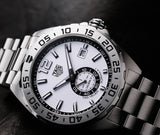 Tag Heuer Formula 1 Calibre 6 Automatic White Dial Silver Steel Strap Watch for Men - WAZ2013.BA0842