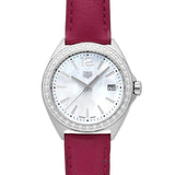 Tag Heuer Formula 1 Quartz 35mm Mother of Pearl Dial Red Leather Strap Watch for Women - WBJ131A.FC8253