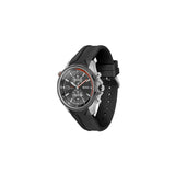 Hugo Boss Globetrotter Grey Dial Black Silicone Strap Watch for Men - 1513931