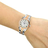 Tissot T Wave Mother of Pearl Dial Two Tone Steel Strap Watch For Women - T112.210.22.113.01