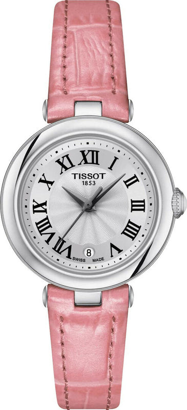 Tissot Bellissima Small Lady Silver Dial Pink Leather Strap Watch