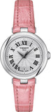 Tissot Bellissima Small Lady Silver Dial Pink Leather Strap Watch For Women - T126.010.16.013.01