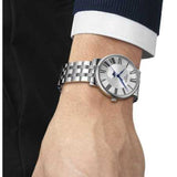 Tissot T Classic Carson Premium Powermatic 80 Silver Dial Silver Steel Strap Watch For Men - T122.407.11.033.00