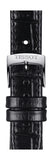 Tissot Carson Premium Lady Silver Dial Black Leather Strap Watch For Women - T122.210.16.033.00