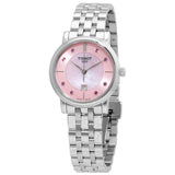 Tissot T Classic Carson Premium Lady Pink Mother of Pearl Dial Silver Steel Strap Watch For Women - T122.210.11.159.00