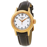 Tissot Carson White Dial Brown Leather Strap Watch For Women - T085.210.36.012.00