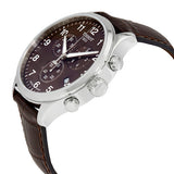 Tissot T Sport Chrono XL Classic Brown Dial Brown Leather Strap Watch For Men - T116.617.16.297.00