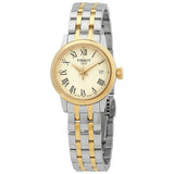 Tissot Classic Dream Lady Gold Dial Two Tone Steel Strap Watch For Women - T129.210.22.263.00