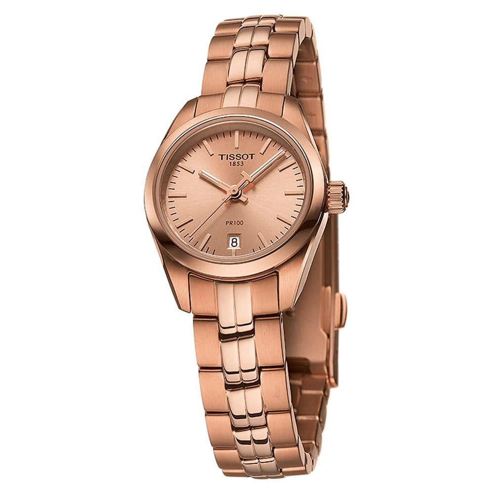 Tissot T Classic PR 100 Donna Rose Gold Lady Small Watch For Women - T101.010.33.451.00