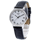 Tissot Everytime Small White Dial Black Leather Strap Watch For Women - T109.210.16.033.00