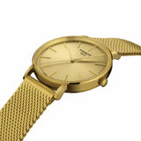 Tissot Everytime Lady Gold Dial Gold Mesh Bracelet Watch for Women - T143.210.33.021.00