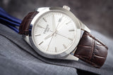 Tissot Gentlemen Silver Dial Brown Leather Strap Watch for Men - T127.410.16.031.01