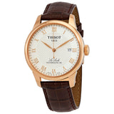 Tissot Le Locle Powermatic 80 Silver Dial Brown Leather Strap Watch For Men - T006.407.36.033.00