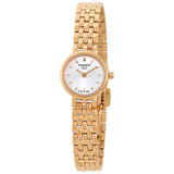Tissot T Lady Lovely Silver Dial Rose Gold Steel Strap Watch For Women - T058.009.33.031.01