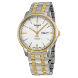 Tissot T Classic Automatics III White Dial Two Tone Steel Strap Watch For Men - T065.430.22.031.00