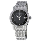 Tissot T Classic Bridgeport Black Dial Silver Steel Strap Watch For Men - T097.410.11.058.00