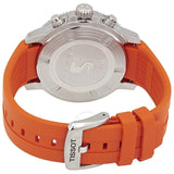 Tissot Seastar 1000 Chronograph Black Dial Orange Rubber Strap Watch For Men - T120.417.17.051.01