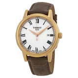 Tissot T Classic Carson White Dial Brown Leather Strap Watch For Men - T085.410.36.013.00