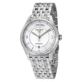 Tissot T Classic T One Automatic Silver Dial Silver Steel Strap Watch For Men - T038.430.11.037.00