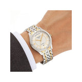 Tissot T Classic T One Automatic Silver Dial Two Tone Steel Strap Watch For Men - T038.430.22.037.00