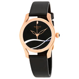 Tissot T Wave Black Dial Black Leather Strap Watch For Women - T112.210.36.051.00