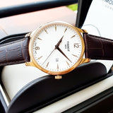 Tissot T Classic Tradition White Dial Brown Leather Strap Watch For Men - T063.610.36.037.00