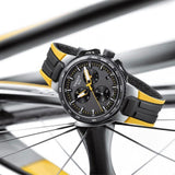 Tissot T Bike Cycling Tour de France Black Dial Two Tone Rubber Strap Watch For Men - T111.417.37.441.00