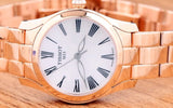 Tissot T Wave Mother of Pearl Dial Rose Gold Steel Strap Watch For Women - T112.210.33.113.00