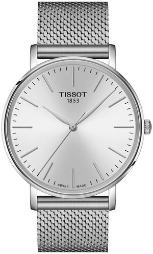 Tissot Everytime Gent Silver Dial Silver Mesh Bracelet Watch for Men - T143.410.11.011.00