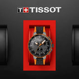 Tissot T Race Cycling Chronograph Black Dial Two Tone Rubber Strap Watch For Men - T111.417.37.441.04