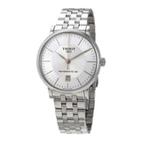 Tissot T Classic Carson Premium Powermatic 80 White Dial Silver Steel Strap Watch For Men - T122.407.11.031.00