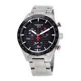 Tissot T Sport PRS 516 Chronograph Black Dial Silver Steel Strap Watch For Men - T100.417.11.051.01