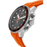 Tissot Seastar 1000 Chronograph Black Dial Orange Rubber Strap Watch For Men - T120.417.17.051.01