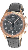 Tissot T Sport PRS 516 Chronograph Grey Dial Grey Leather Strap Watch for Men - T131.617.36.082.00