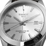 Tissot Gentleman Powermatic 80 Silicium Silver Dial Brown Leather Strap Watch For Men - T127.407.16.031.01