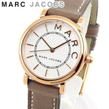 Marc Jacobs Roxy White Dial Light Brown Leather Strap Watch for Women - MJ1538