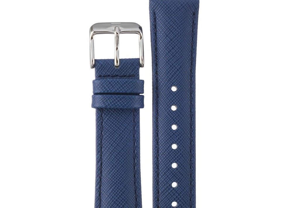 Tommy Hilfiger Carly Silver Dial Blue Leather Strap Watch for Women