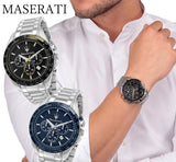 Maserati Traguardo Chronograph Blue Dial 45mm Stainless Steel Watch For Men - R8873612043