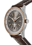 Breitling Navitimer 1 Automatic 41mm Brown Dial Brown Leather Strap Mens Watch - U17326211M1P2