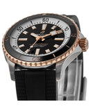 Breitling Superocean Automatic 42mm 18K Red Gold & Black Dial Black Rubber Strap Watch for Men - U17375211B1S1