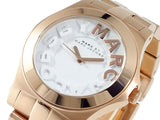 Marc Jacobs Rivera White Dial Rose Gold Stainless Steel Strap Watch for Women - MBM3135