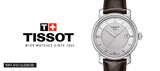 Tissot T Classic Bridgeport Silver Dial Brown Leather Strap Watch For Men - T097.410.16.038.00