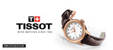 Tissot Carson White Dial Brown Leather Strap Watch For Women - T085.210.36.012.00