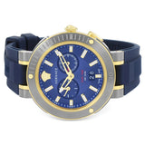 Versace V Extreme Chronograph Blue & Gold Tone Dial Blue Rubber Strap Watch for Men - VCN010017