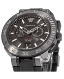 Versace V Extreme Chronograph Black Tone Dial Black Rubber Strap Watch for Men - VCN020017