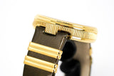 Versace V Metal Icon Gold Dial Brown Strap Watch for Women - VLC130016