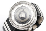 Versace V Metal Icon Silver Dial Black & Silver Strap Watch for Women - VLC010014