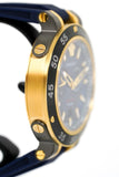 Versace V Extreme Chronograph Blue & Gold Tone Dial Blue Rubber Strap Watch for Men - VCN010017